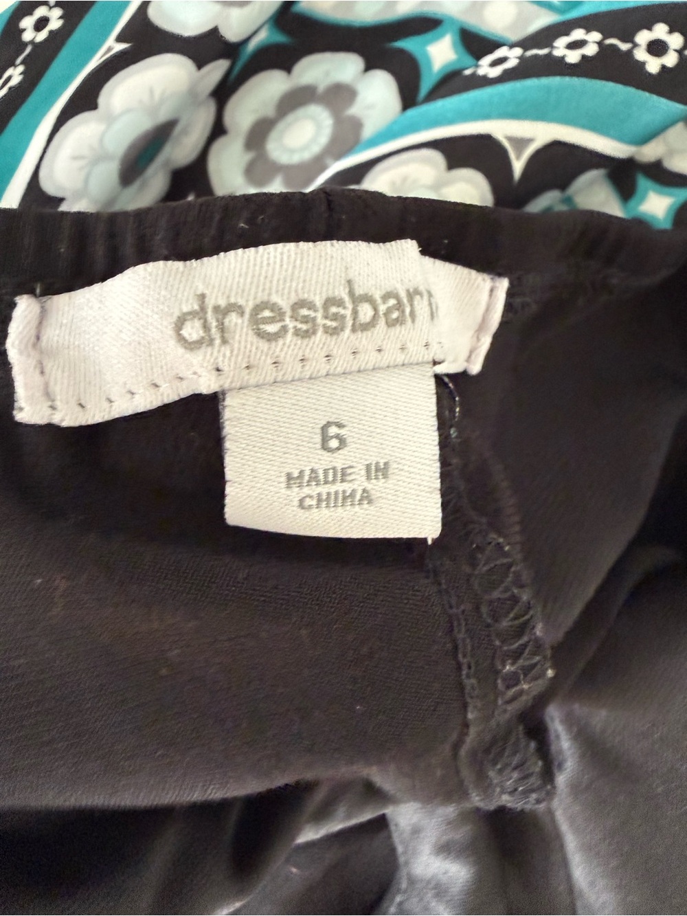 Dressbarn Size 6 Y2K Boho Halter Dress Teal Medallion Handkerchief Hem Ruched - Picture 7 of 13